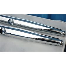 EXHAUST COMPLETE WITH DENT - CHROME CAP - (PAIR)  - (REPLICA TAIWAN)